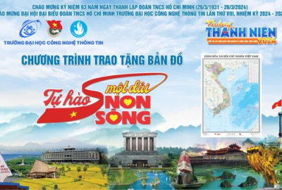 CHƯƠNG TRÌNH TRAO TẶNG BẢN ĐỒ VÀ HƯỞNG ỨNG CUỘC VẬN ĐỘNG “TỰ HÀO MỘT DẢI NON SÔNG”
