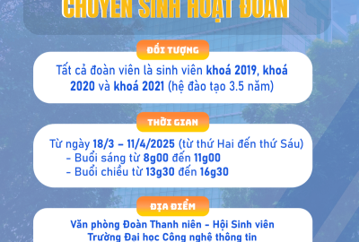 THÔNG BÁO TRẢ SỔ ĐOÀN VIÊN VÀ THỰC HIỆN CHUYỂN SINH HOẠT ĐOÀN CHO ĐOÀN VIÊN KHÓA 2019, 2020, 2021