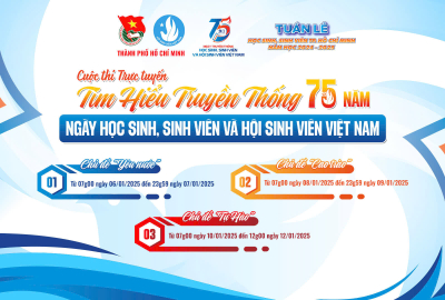 CUỘC THI TRỰC TUYẾN: TỰ HÀO TRUYỀN THỐNG 75 NĂM NGÀY HỌC SINH, SINH VIÊN VÀ HỘI SINH VIÊN VIỆT NAM (09/01/1950 - 09/01/2025) 